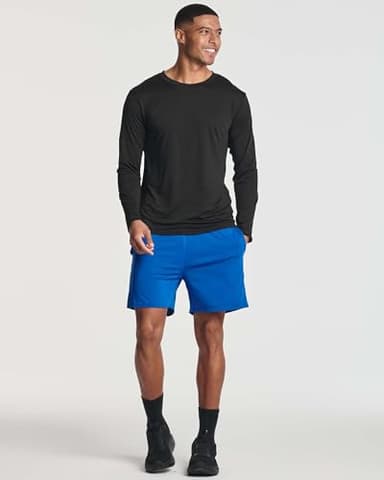 Real Essentials 4 Pack: Mens Long Sleeve Dry Fit T Shirts Hiking Fishing Workout Gym Work Sun UPF 50 Wicking Running Tee, Set 9, Large - Image 5