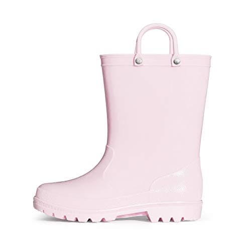 K KomForme Kids Girls & Boys Rain Boots with Easy-on Handles Waterproof Outdoors - Image 1