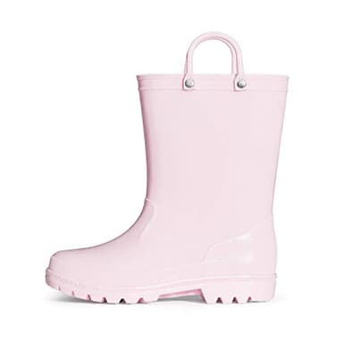 K KomForme Kids Girls & Boys Rain Boots with Easy-on Handles Waterproof Outdoors - Image 1