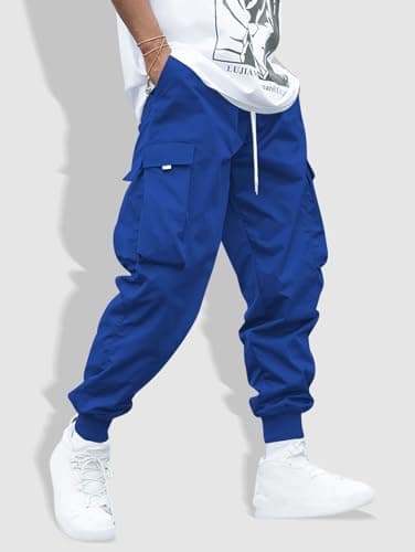 ZAFUL Men's Streetwear Cargo Pants with Flap Pockets & Drawstring Elastic Waist - Casual & Techwear Joggers - Image 4