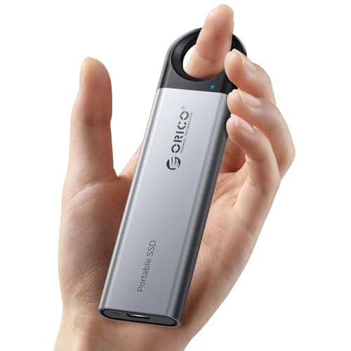 ORICO 256GB External SSD Up to 1050MB/s, Hanging Hole Design Portable Solid State Drive, USB C&A 2 in 1 Cable, Reliable Storage for Type-C Smartphone, Tablets, Laptops - C10 - Image 1