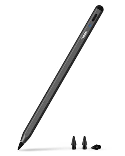 Metapen Pencil A8 for Apple iPad 2018-2025, (2X Faster Charge), Tilt Sensitivity, Pixel Precision, Stylus Pen for iPad 11/10/9/8/7/6th Gen, Pro 12.9/11/13-inch M4, Air 3/4/5/M2/M3, Mini 5/6th, Black - Image 1