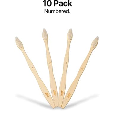 Sea Turtle Plant-Based Bristles, Soft Bamboo Toothbrushes, Individually Sealed (10 Pack) - Image 5