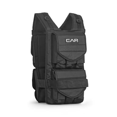 CAP Barbell Adjustable Weighted Vest, 50 lb, Black - Image 1