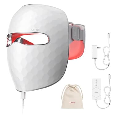 Ulike ReGlow LED Light Therapy Mask, Red Light Therapy for Face, 4 Modes with Red, Blue, Yellow & Infrared Lights for Reduce Acne & Anti-Aging, Eye-Protection, 272 Beads, Remote Control,White - Image 1