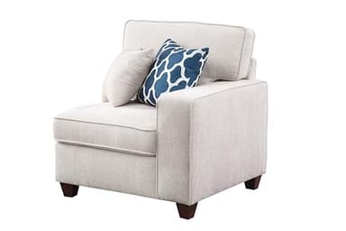 YOPTO 127" L-Shaped Sectional Couch with Movable Ottoman & 6 Throw Pillows,7 Seat Chenille Upholstered Sofa W/2 Cup Holder,USB Port & Hidden Storage Box,DIY Combination,for Living Room,Apartment,Beige - Image 12