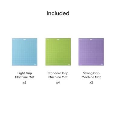Cricut Mat Variety Pack (8 Count, 12in x 12in) - for Explore & Maker Machines - Includes 4 StandardGrip, 2 LightGrip, 2 StrongGrip - Image 3