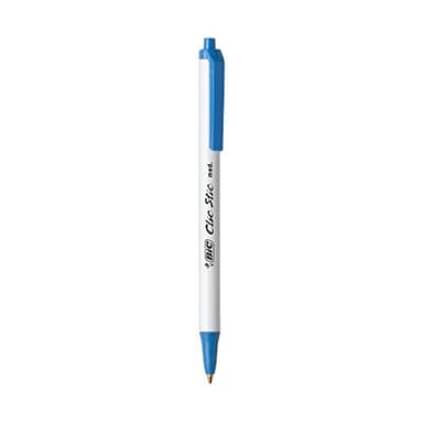 BIC Clic Stic Blue Retractable Ballpoint Pens, Medium Point (1.0mm), 12-Count Pack, Round Barrel Design for Comfortable Writing - Image 2