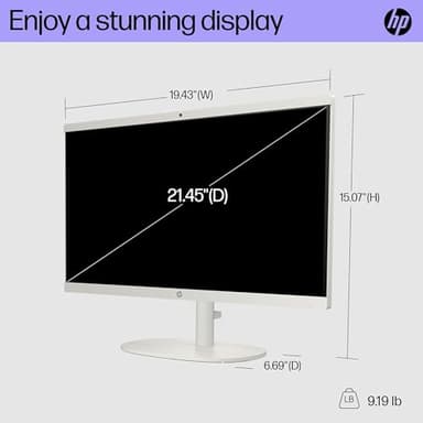 HP 22" All-in-One Desktop PC • Full HD Display • 16GB RAM • 1TB Storage (512GB SSD and 512GB External) • Intel Ultra-efficient Processor • Type-C • Mouse and Keyboard Included • Windows 11 Pro - Image 7