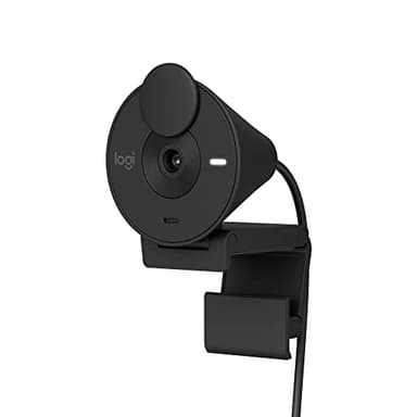 Logitech Brio 301 Full HD Webcam with Auto Light Correction, Show Mode, Noise Reduction Mics, Privacy Cover, Works with Microsoft Teams, Google Meet, Zoom, Nintendo Switch 2 new GameChat mode - Black - Image 1