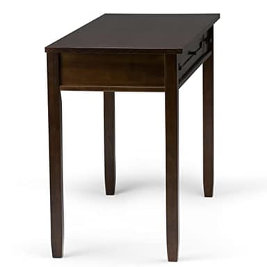 SIMPLIHOME Warm Shaker Desk - 48-Inch Wide Solid Wood Writing Desk in Tobacco Brown, Transitional Home Office Computer Table for Workspace or Study with Flip-Down Keyboard Tray and 2 Drawers - Image 10