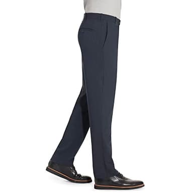 Van Heusen Men's Flex Straight Fit Flat Front Pant, Slate Blue, 34W x 29L - Image 3