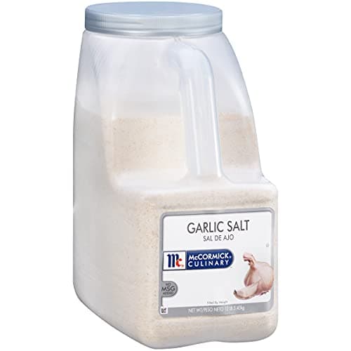 McCormick Culinary Garlic Salt, 12 lb - One 12 Pound Container of Garlic Salt Seasoning, Ideal for Soups, Breads, Vegetables, Meats and More - Image 1