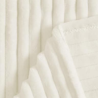 BEDELITE Baby Blankets for Boys Girls 30"x 40" - 3D Ribbed Jacquard Cute Fuzzy Fleece Blanket, Warm and Breathable Soft Cozy Infant Toddler Blanket for Newborn All Seasons Suitable, Cream - Image 6