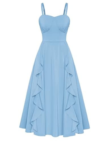 Belle Poque Dresses for Women 2024 Formal Summer Maxi Dresses for Graduation Wedding Guest Dresses Women Light Blue XL - Image 1