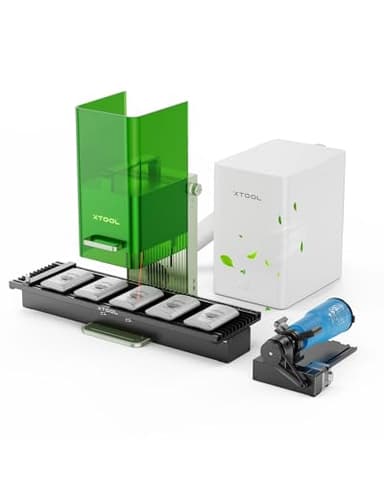 xTool F1 2-in-1 Dual Laser and Infrared Engraver with Slide Extension, Rotary Extension and Smoke Purifier, Lightning Speed Portable Fiber Laser Engraver for Metal Wood - Image 1