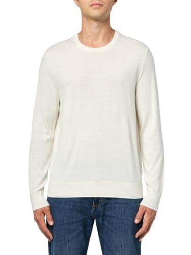 Calvin Klein Men's Extra Fine Merino Wool Sweater Antique White - Image 1