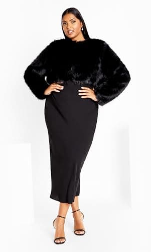 City Chic Women's Plus Size Jacket-Angelica, Black, 20 - Image 2