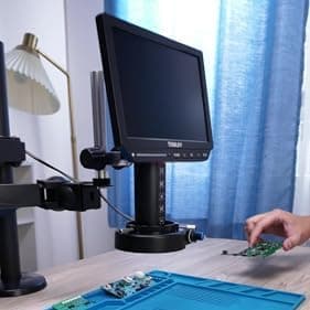 TOMLOV 3D Digital Microscope for Soldering: Magnetic Dual Lens Micro Scope TM3K-3D for Adult, Coin Microscope with Flex Arm, 3K 7-Inch IPS Screen, HDMI/USB Output, Gooseneck Light, Repair Mat, 64GB - Image 9