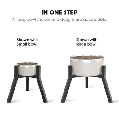 TIDANT Dog Bowl Stand for Medium Large Dogs, Adjustable Width Elevated Dog Bowls 7-10.6", Raised Dog Food Water Bowls, 11 inch Tall Single Holder, Black,Bowl Not Included - Image 5
