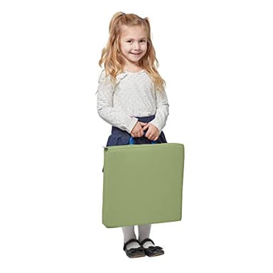 ECR4Kids SoftZone Floor Cushions, Square, Flexible Seating, Fern Green, 6-Piece - Image 12