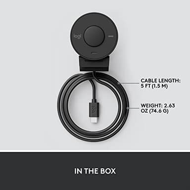 Logitech Brio 301 Full HD Webcam with Auto Light Correction, Show Mode, Noise Reduction Mics, Privacy Cover, Works with Microsoft Teams, Google Meet, Zoom, Nintendo Switch 2 new GameChat mode - Black - Image 9