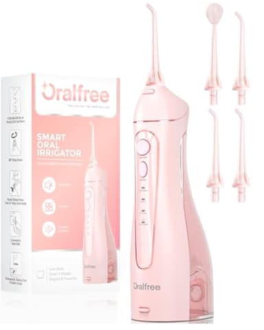 Oralfree Water flosser Teeth Picks - Dental Braces Cordless Oral Irrigator Portable Rechargeable Travel Irrigation Cleaner IPX7 Waterproof Electric Professional Flossing Teeth Cleaning for Home - Image 1