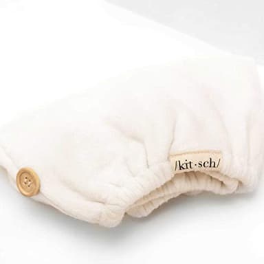 Kitsch Microfiber Hair Towel Wrap for Women - Microfiber Towel, Super Absorbent, Quick Dry, Anti-Frizz - for Long and Short Hairs, Turbans for Women, Hair Wrap - White Ivory - Image 8