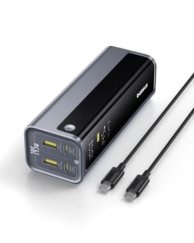 Baseus Laptop Power Bank, 20800mAh 145W Portable Charger USB C with 4 Ports, Digital Display, Travel Powerbank Fast Charging for MacBook, iPhone 17/16 Series, iPad, Samsung, Dell (Flight-Approved) - Image 1