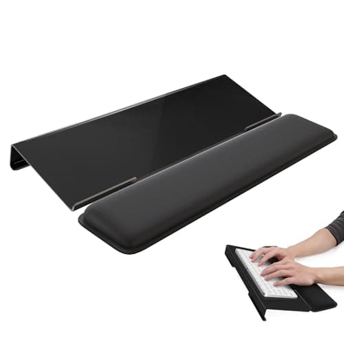 Laborio Computer Keyboard Wrist Rest Stand for Desktop, Keyboard Holder for Easy Typing with Wrist Pad for Office Desk, Home, School (Black) - Image 1