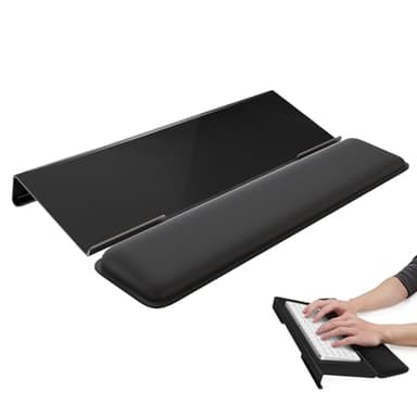 Laborio Computer Keyboard Wrist Rest Stand for Desktop, Keyboard Holder for Easy Typing with Wrist Pad for Office Desk, Home, School (Black) - Image 1
