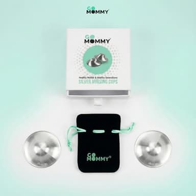 Silver Nipple Shields for Breastfeeding Newborn & A Breastfeeding Essential by Go Mommy - 925 Silver Nursing Cups for Sore Nipple Relief, Protects & Heals Cracked Nipples - Image 3