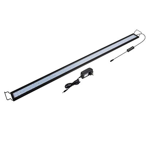 hygger 32W Full Spectrum Aquarium Light with Aluminum Alloy Shell Extendable Brackets, White Blue Red LEDs, External Controller, for Freshwater Fish Tank (46-52 inch) - Image 1