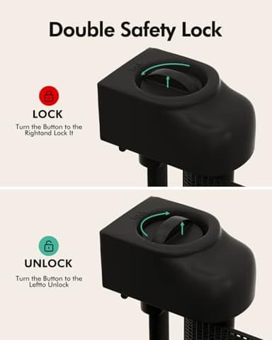 Retractable Baby Gates for Stairs, Mesh Dog Gate for Doorways, 33.6" Tall, Expands to 55" Wide,Pet Safety Essential Fit for Baseboards, Wide Toddlers Gates for Hallways, Indoor & Outdoor,Black - Image 7