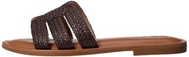 The Drop Women's Monika Flat H-Band Slide Sandal, Coffee Bean Raffia, 8 - Image 7