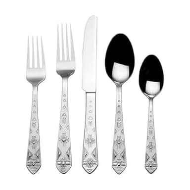 Towle Everyday Pueblo 20-Piece Stainless Steel Flatware Set, Service for 4 - Image 1