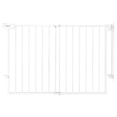 Babelio 34" Tall No Bottom Bar Baby/Dog Gate for Stairs, House and Doorways, 29.7-46.5" Auto Close Safety Pet Gates with Large Walk Thru Door, Hardware Mount, White - Image 4