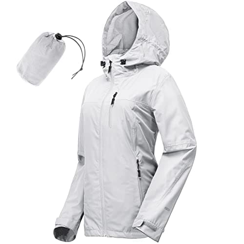 33,000ft Packable Rain Jacket Women Lightweight Waterproof Raincoat with Hood Cycling Bike Jacket Windbreaker - Image 1