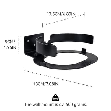 shinar Metal Wall Mount Compatible with Sonos Move and Sonos Move 2, Mount Accessory Stand Compatible with Sonos Move 1/2 Wall Bracket Max. 12 kg (Black) - Image 2