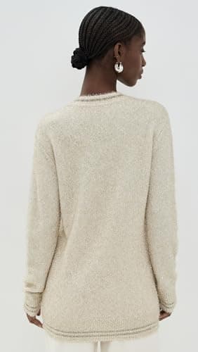 Le Superbe Women's Celestial Knit Cardigan, Gold Tinsel, XS - Image 3