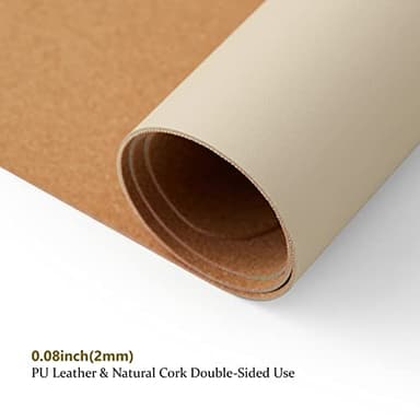 Large Cork Desk Mat - 47.2"x 17" Desk Pad for Office and Home - Ideal for Large Mouse Pad and Desk Mats on Top of Desks(Beige) - Image 3