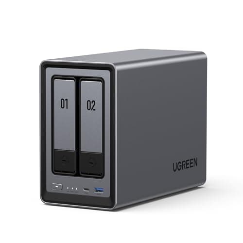 UGREEN NASync DXP2800 2-Bay Desktop NAS, Intel N100 Quad-core CPU, 8GB DDR5 RAM, 2.5GbE, 2X M.2 NVMe Slots, 4K HDMI, Network Attached Storage (Diskless) - Image 1