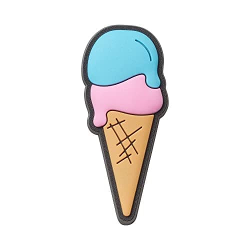 Crocs Jibbitz Food - Stylish Shoe Charms - Synthetic Material - Jibbitz Packs Shoe Charms - One-of-a-kinds Food Ice Cream Cone One Size One Size - Image 1