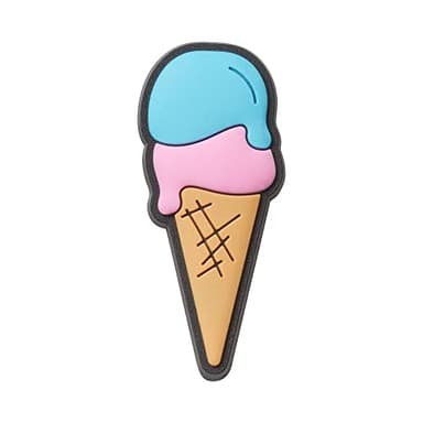 Crocs Jibbitz Food - Stylish Shoe Charms - Synthetic Material - Jibbitz Packs Shoe Charms - One-of-a-kinds Food Ice Cream Cone One Size One Size - Image 1