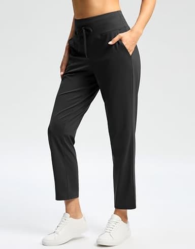 G Gradual Pants for Women High Waisted Golf Pants 2 Deep Pockets 7/8 Ankle Sweatpants for Athletic Travel Casual Lounge Work, Black, Small - Image 4