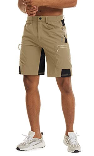 TACVASEN Mens Cargo Shorts 10 Inch Inseam Quick Dry Stretch Casual Dress Waterproof Hiking Khaki Shorts with Zipper Pockets Outdoor Golf Summer - Image 7
