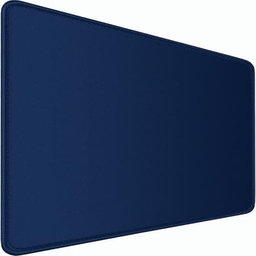 Large Mouse Pad, 31.5x15.7 inch Large Extended Computer Keyboard Mouse Mat, Water Resist Non-Slip Mousepad Rubber Base Long XXL Desk Mouse Pad for Work & Gaming, Office & Home, Dark Blue - Image 1