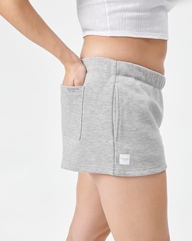 Florence by millsWomensCozy Crush Sweat ShortHeather GreyXX-Small - Image 3