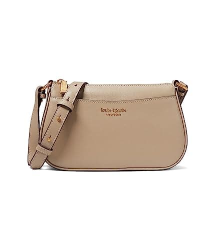 kate spade new york Bleecker Saffiano Leather Small Crossbody Bag, Timeless Taupe - Image 1
