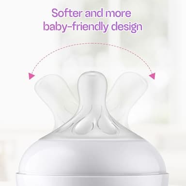 4 Packs Silicone Bottle Nipples Compatible with Philips Avent Natural Bottle, Replacement Bottle Nipple BPA-Free, No Spill, Anti-Colic, 0+ Month (Flow 2) - Image 4